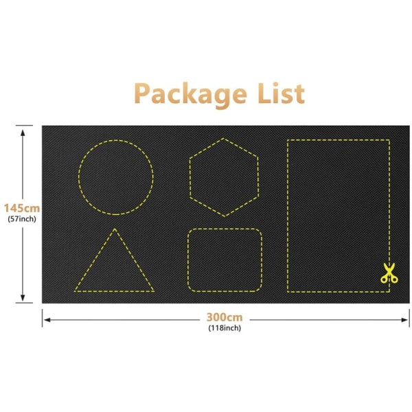 Bärbar mörkläggningsgardin, mörkläggningsmaterial 300 x 150 cm, mörkläggningsgardiner att klistra på fönstret för sovrummet