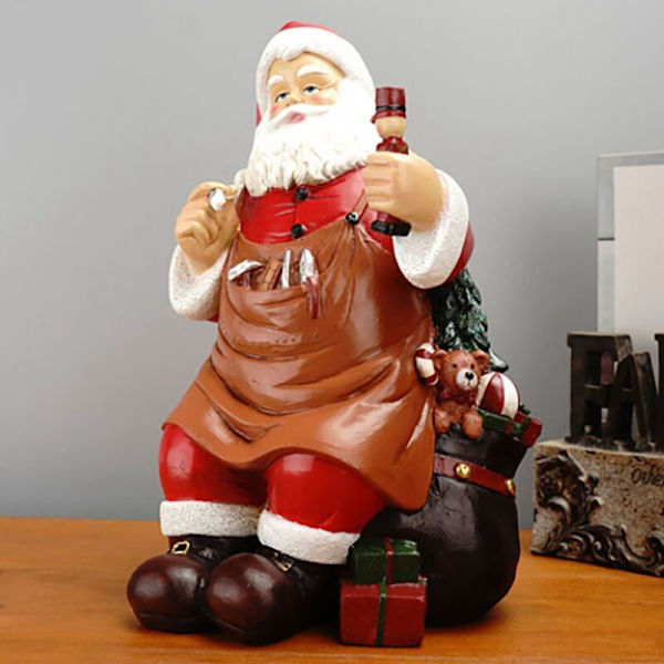 Julemand Håndværker Skulpturer Figurer til Jul Indretning Julepynt