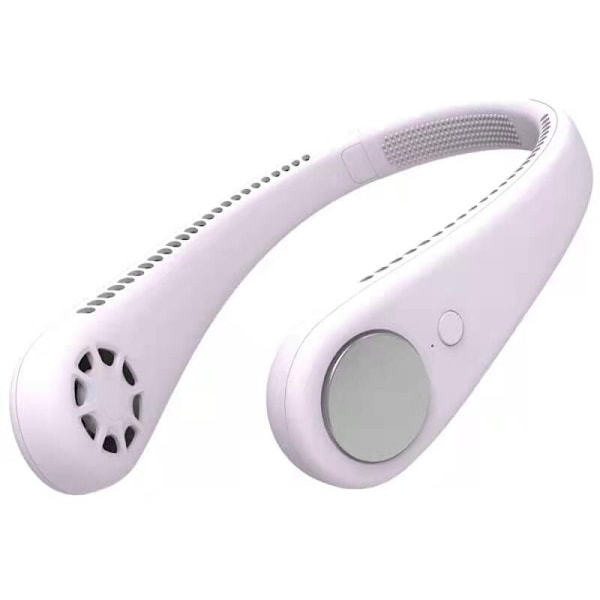 Bladløs Halsventilator USB Genopladelig 2000 mAh Batteri 3 Hastigheder til Hjem, Kontor og Udendørs Lilla