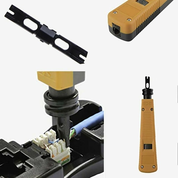 IDC Punch Down Indsætnings Ethernet Netværksmodul Crimper til 110/88 Afslutninger, 8P8C Patchpanel, Cat 5/6/6a Netværkskabel, RJ11/RJ45