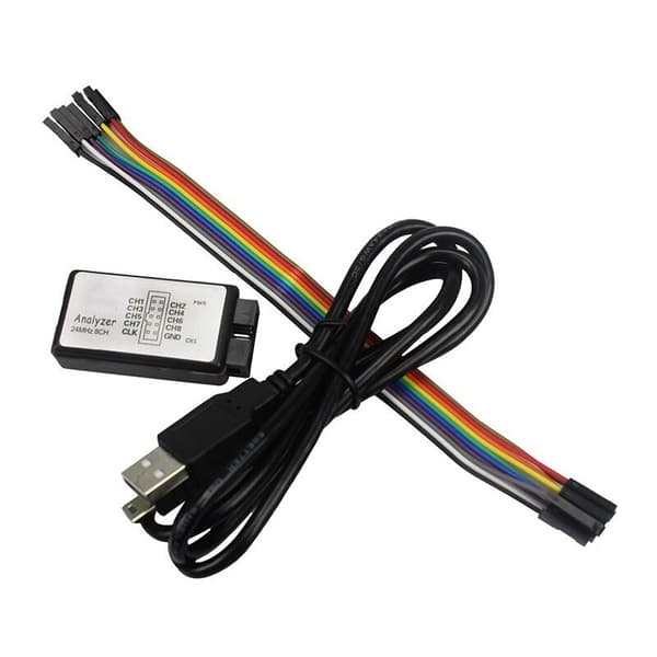 Testikoukku Clamp Logic Analyzer -testitiedosto hyppyjohdolle USB 24M 8CH