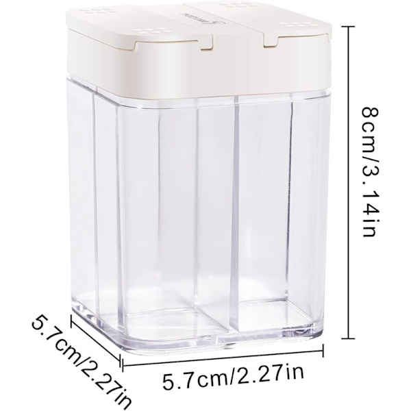 Fyra-i-ett kryddburkar, 4 stycken kryddburkar, pepparkvarn, kryddburk för camping, kryddbehållare, kökskryddburk, transparent kryddbehållare för s