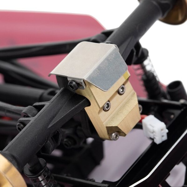 Mässing Differential Cover Bridge Cover med Armor Upgrade Tillbehör för 1/24 RC Crawler Axial SCX24 90081 Delar