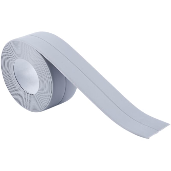 Självhäftande tätningslist för badrum, 38 mm x 3,2 m, grå