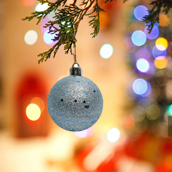 50 stk 6 cm/2,36 tommer Julerikuler Knusefrie Pynt Juletre Hengepynt Nyttårsferiefestkuler Fargerike Tegneball med