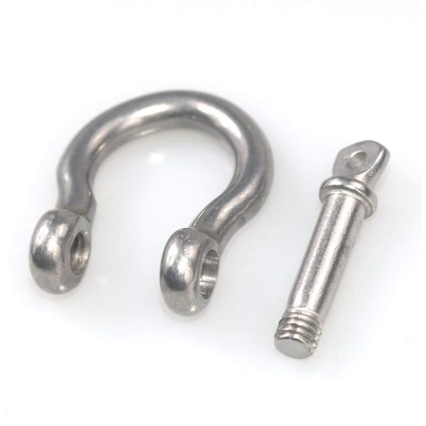 M5 Rustfritt Stål Shackle Straight Rustfritt Stål Stropp, (10 stk)