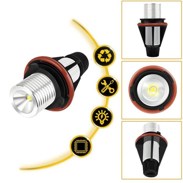 For Angel Eyes 5W E39 E60 Tåkelys LED-hovedlys Dagkjørelys med Dekoding Blått Lys