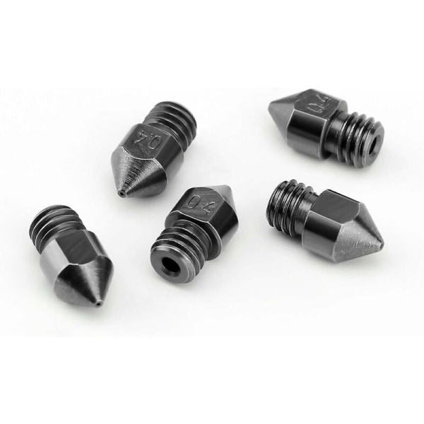 5 st extruderdysor 0,4 mm/1,75 mm, högtemperaturbeständiga 3D-skrivardysor för MK8
