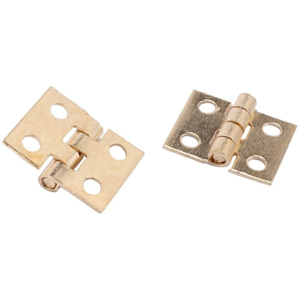 100 stk. Mini messinghængsler Hardware 180 graders rotation til dukkehus Miniature møbler skab (DIY)