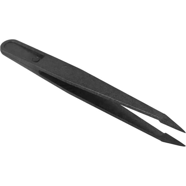 10 stk. Sorte plastspisshode antistatiske pinsetter 12 cm lengde