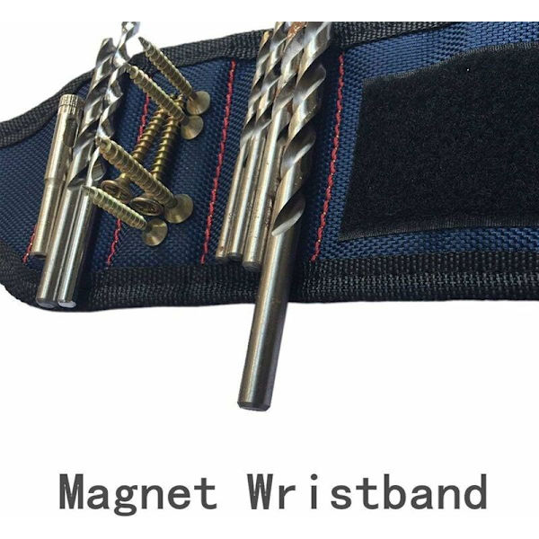 Magneettinen ranneke, 10 tehokasta vahvaa magneettia magneettiranneke ruuvien, naulojen, terien, kiinnikkeiden, aluslevyjen, pulttien, saksien, pienten työkalujen ja muiden pitämiseen