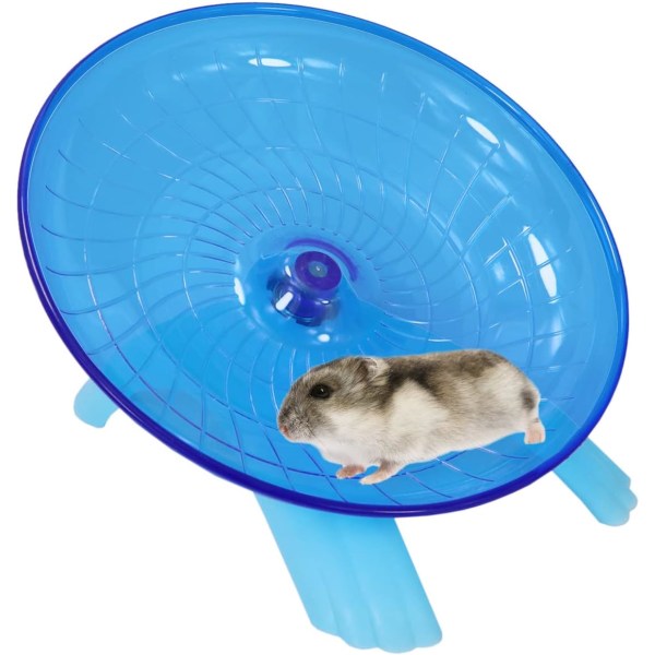Hamster flyvende tallerken Silent Running motionshjul Velegnet til gerbiler, rotter og pindsvin små dyr (blå)