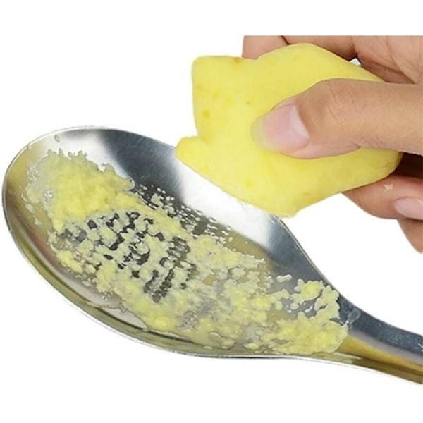 Ingefärsskrapa, Praktisk Köksredskap i Rostfritt Stål för Ingefära, Wasabi, Vitlök, Ingefärsskrapskedja, Citronostskrapa, Wasabi-Ingefära-Gadget