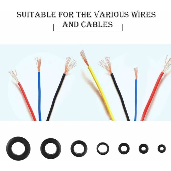 180 stk. gummimuffe-sæt gummimuffe høj tætning gummimuffe til ledning stik kabel bil lastbil M2 M2.5 M3 M4 M5 M6 M8 M10, Sunny
