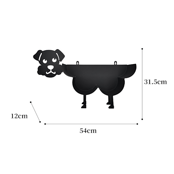 Dekorativ toalettrullehållare Svart rullhållare Metallstativ eller fristående toalettrullehållare (Valp)