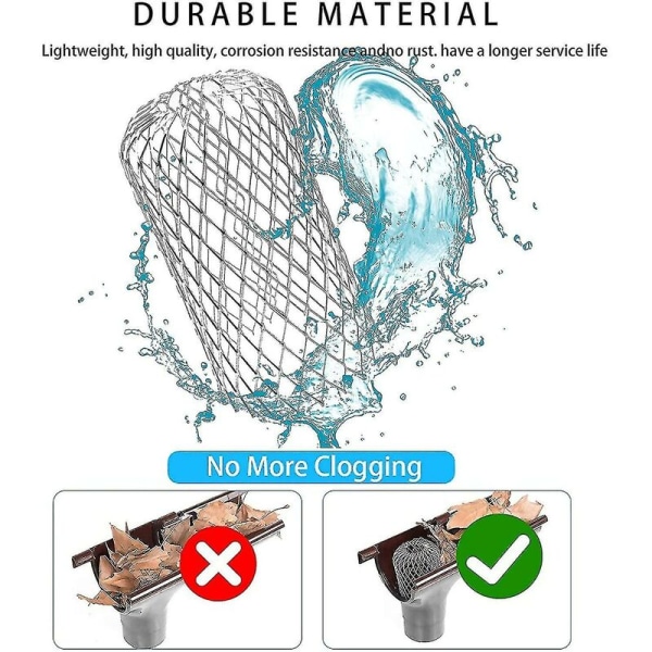 4-pack expanderbara aluminiumfilter för skydd av metallrännor