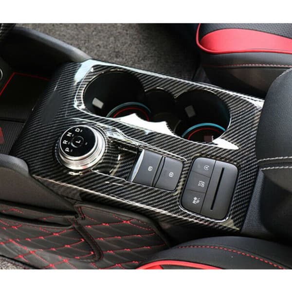 For Focus 2019 2020 Mk4 Fiber Gear Shift Box Central Control Panel Accessories Frame Cup D