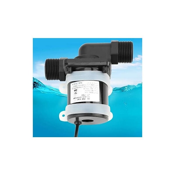 Mini Vannpumpe DC 12V -40℃-100℃ Strømsirkulerende Vannpumpe, Børsteløs Husholdningsvarmvannssirkulator