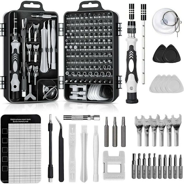 138-i-1 Mini Precision Skruvmejselset Verktyg Liten Låda Torx Skruvmejsel Dator Bärbar Dator Demontering För Macbook, iPhone, Reparation, Glasögon, DIY