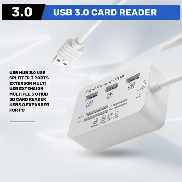 USB HUB 3.0 USB Splitter 3 porte Multi USB Expander Multipla Estensione 3 0 Hub Lettore di schede SD USB3.0 Expander per PC