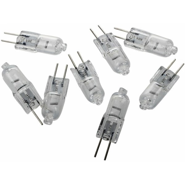 SODIAL(R) 12V 20W Warm White Halogen Bulb Bi-Base Lamp 8 Pcs