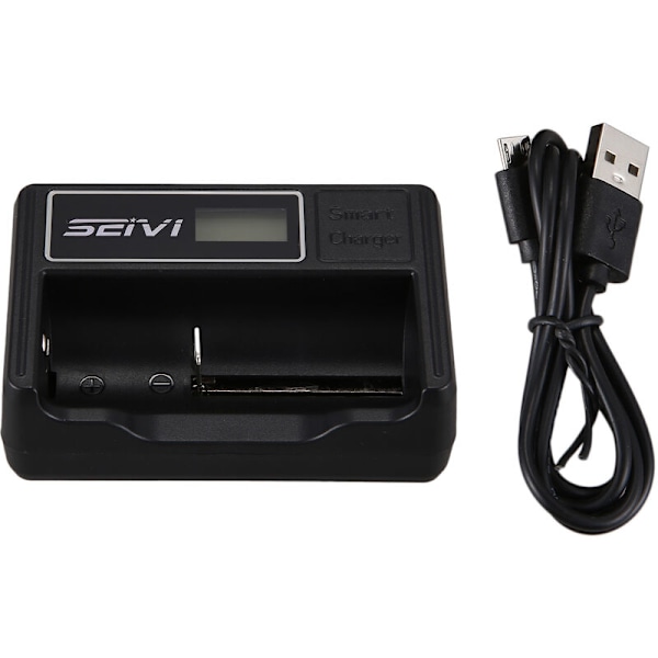 Intelligent Single Charger LCD Display Batterilader til -Ion Batteri 26650/22650/18650/18490/18350/17670