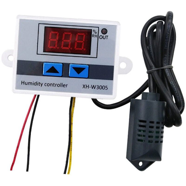 Digital fugtighedskontrol med display, fugtighedskontrolinstrument, fugtighedskontrolswitch, befugtning, affugtning, konstant fugtighedskontrol, 22
