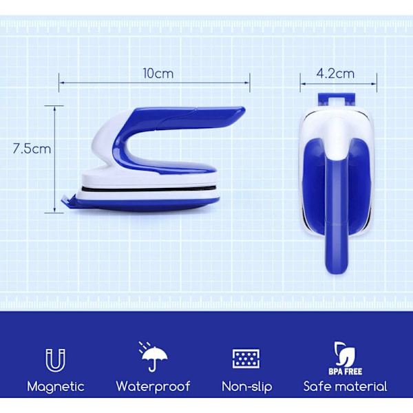 Akvaarion lasinpuhdistin, magneettinen lasiharja levänpoistoon (L10W4.2H7.5cm)