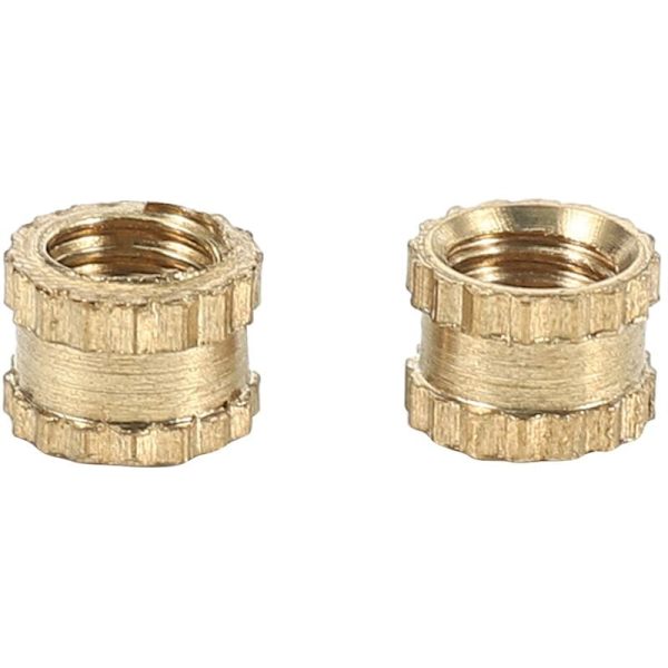 M3 x 3mm Mässing Tråd Knurled Gängad Infoga Recess Muttrar 100 PCS