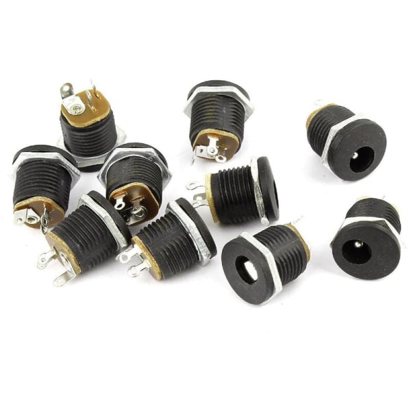 10 stk. 3 loddeterminaler 2,1 mm x 5,5 mm DC-stik