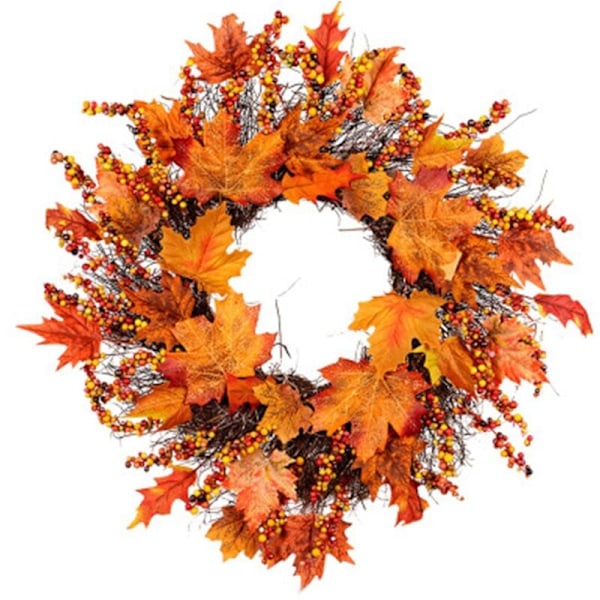Thanksgiving Høst Garland Vindu Restaurant Dør Dekorasjon Lønneblad Høst Krans Anheng Jul Høst Garland