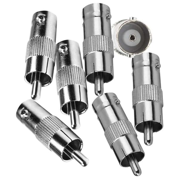 50-pak BNC-plugg til RCA hannplugg, rett kontakt-adapter for CCTV-sikkerhetskamera