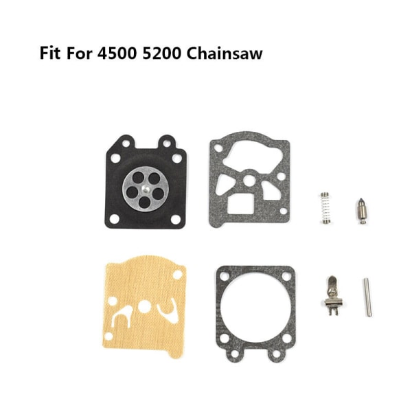 Ny förgasarreparationsats gräsklippare tillbehör röjsåg motorsågsreparationssats motorsågsförgasare 4500 5200