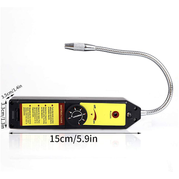Freon-lækagesøger -6000 Halogen-lækagesøger Kølemiddelgas HVAC R22 R410A R134A R1234YF HCFC-detektor