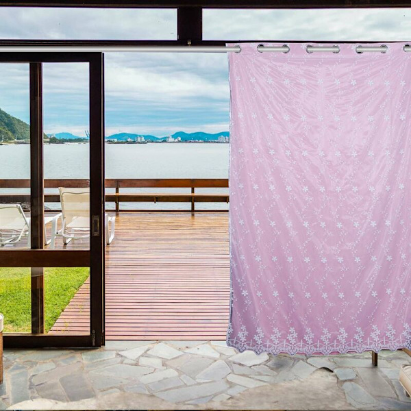 Blandet og matchende broderte tyll blackout gardiner, dobbelt isolerte melkegasgardiner, for jenters soverom, (1 panel, 52W X 84L tommer, )