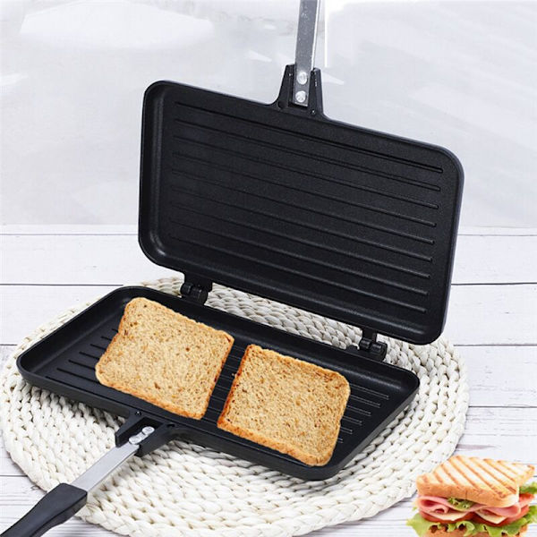 Sandwich Maker Non-Stick Gas Brød Toast Morgenmad Pandekage Bagning BBQ Ovn Form Grill Stegepande