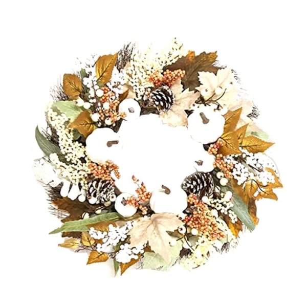 Fall Wreaths for Front Door, Autumn Leaf, Pumpkin, Pine Cone, Berry Wreath, Fall Decorations for Farmhouse Decor