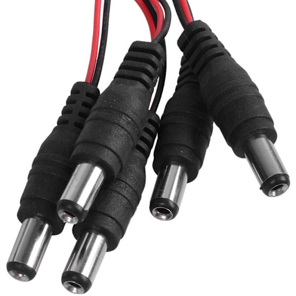 5 stk. 5,5x2,1mm han DC 9V batterispændestik strømkabel stik