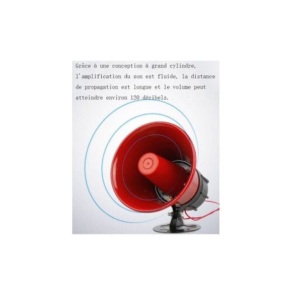 Siren Ljudgivare, 220V Hög Effekt 30W, 130 Decibel, Lång Räckvidd, Lätt att Använda, med Fäste för Hem Säkerhetslarmsystem