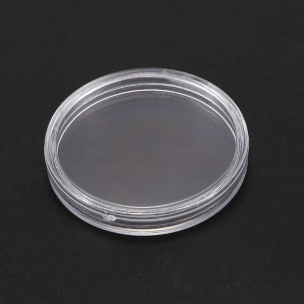 10 st runda transparenta plastmyntboxar 30 mm