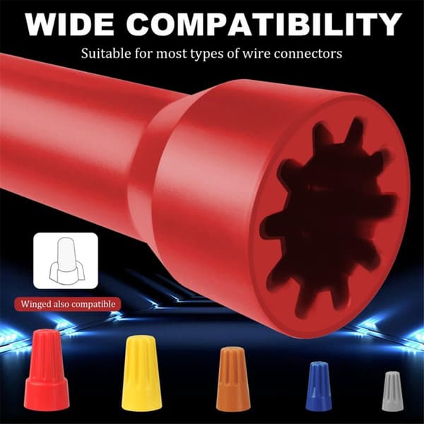 2 stk. Wire Nut-drivere, Wire Twisting Tool, Rotation Twisting Wire Connector, Socket Wire Twisting Threader, Wire Nuts Tool