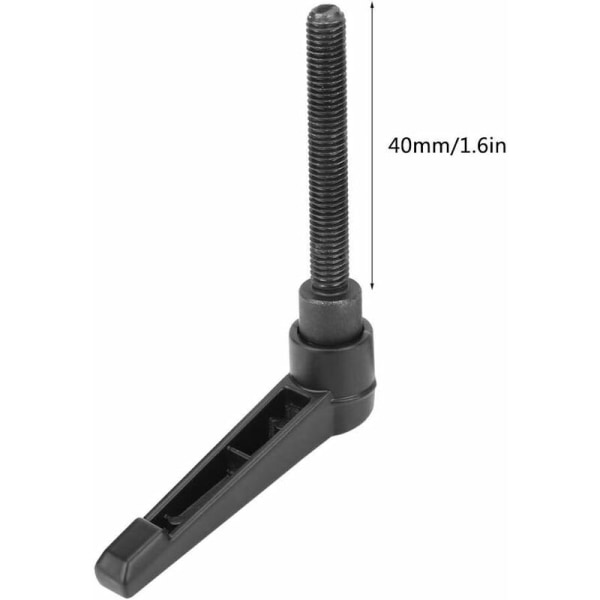 4 stk. Klemmespakhåndtak, Justerbar M6 Rustfritt Stål Håndtak Håndtak Maskinhåndtak, Svart (40MM)