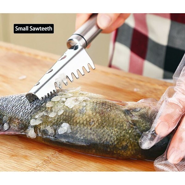 Fisk Skaller 2 Rustfritt Stål Sagtannet (Modell A) HIASDFLS