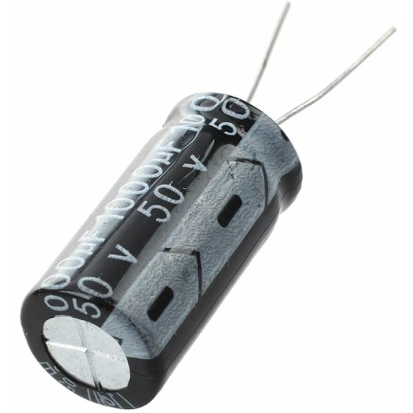 SODIAL(R) 20 stk. 1000uF 50V 13x25mm Aluminium Elektrolytkondensatorer Sort