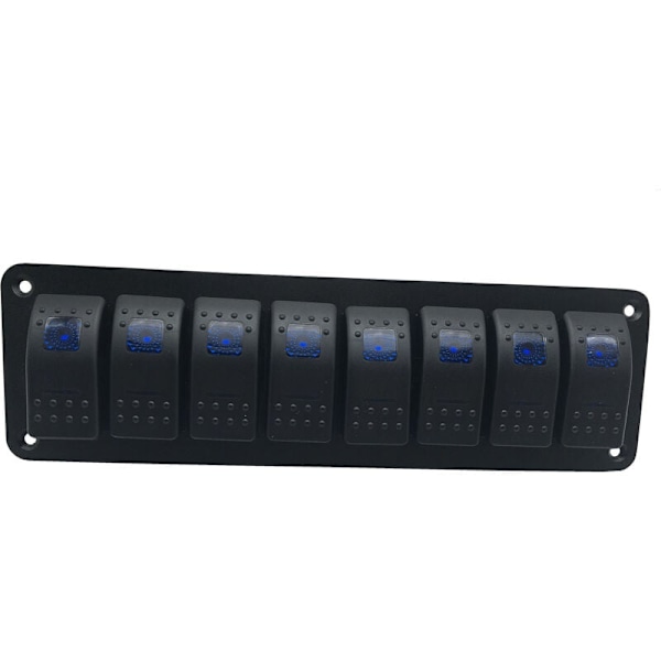 Marin 8 Vattentät Båtbrytarpanel En Växling 2 LED-remsor