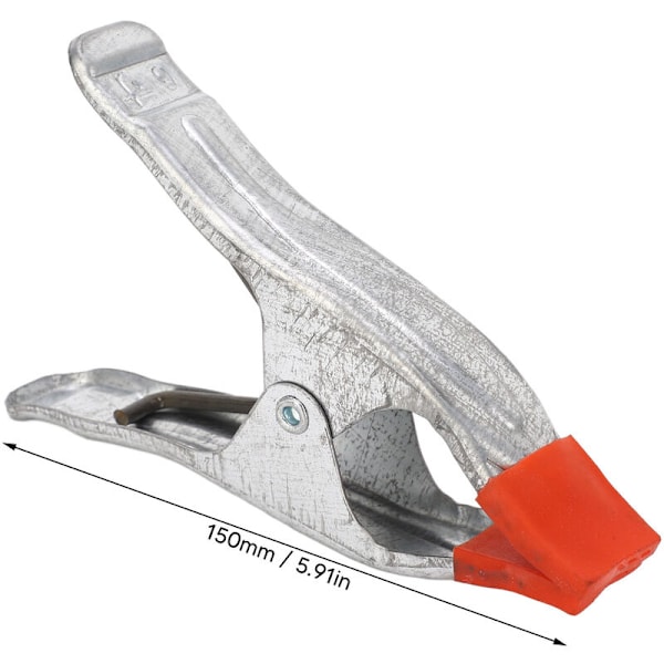 Metallfjäderklämmor - Presenningspännklämmor Fjäderklämmor med gummibeklädd greppstöd, 15 cm, 6 stycken