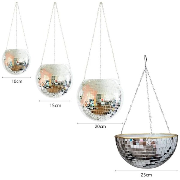 Reflektor Trädgård Krukor Planteringskärl Discoboll Blomkrukor Utomhus Rep Hängande Korg Vägg Sovrum Trädgård D