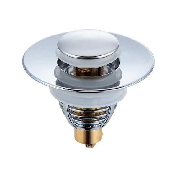 Universell pop-up vaskpropp med anti-tette sil (32 til 42 mm)