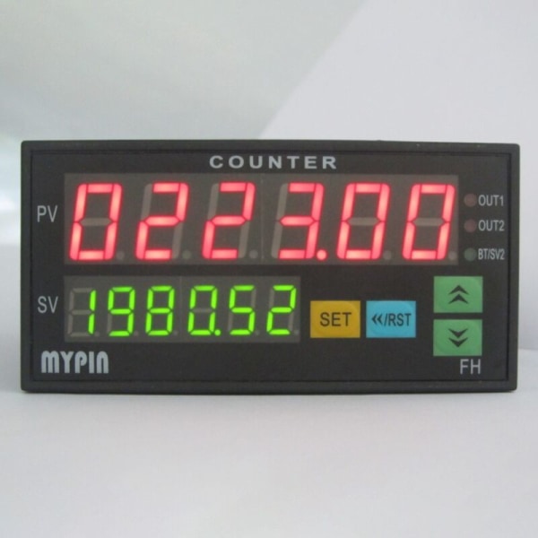 MYPIN Tæller Mini Længde Batch Tæller 1 Forudindstillet Relæ Output Tæller Praktisk Længde Meter 90-260V AC/DC Time Maskine