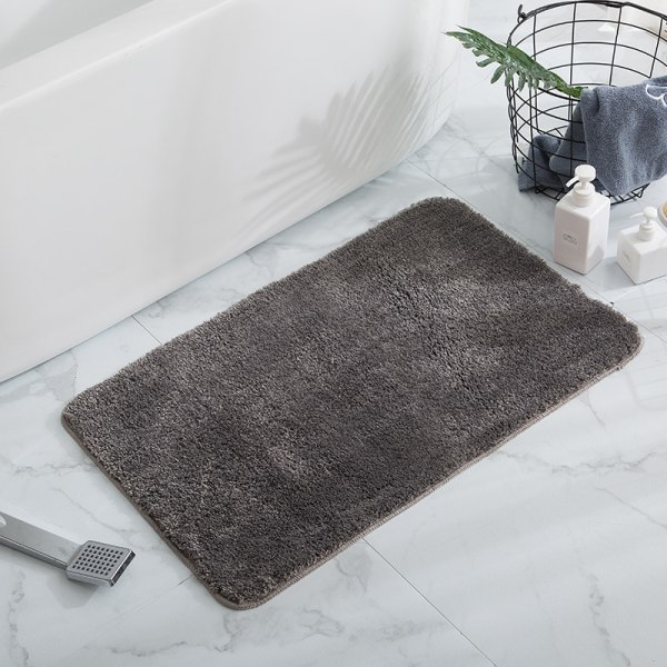 Gulvmåtter, dørmåtter, skridsikre absorberende tæpper til badeværelse, indgangsmåtte til hjemmet (grå, 40*60 cm)